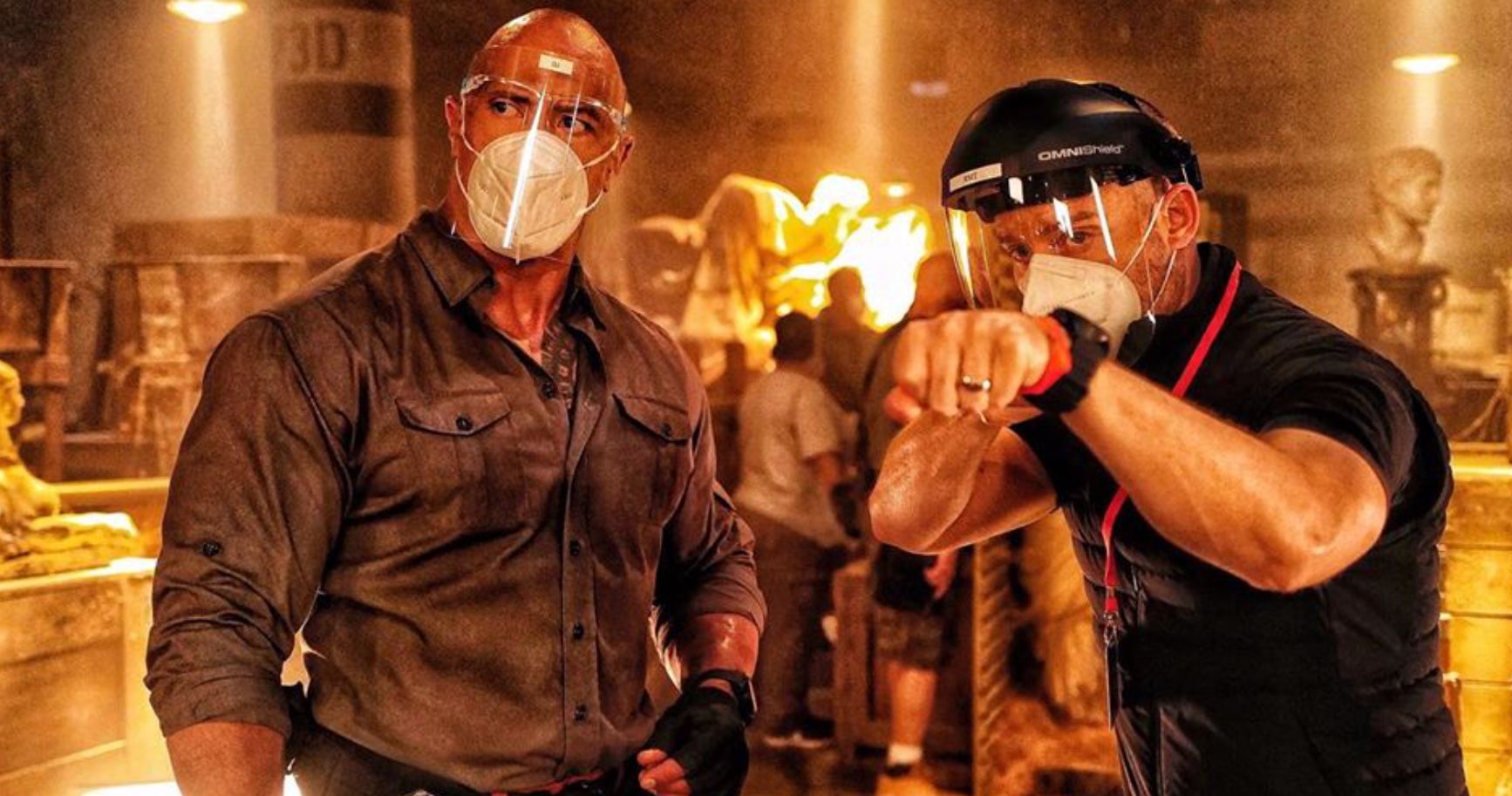The Rock Shares New Look at Red Notice as Production Resumes for Netflix