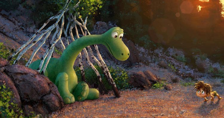 Pixar's The Good Dinosaur Concept Art with Arlo and Spot