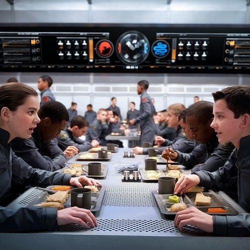 Asa Butterfield and Hailee Steinfeld Hit the Mess Hall in Ender's Game Photo