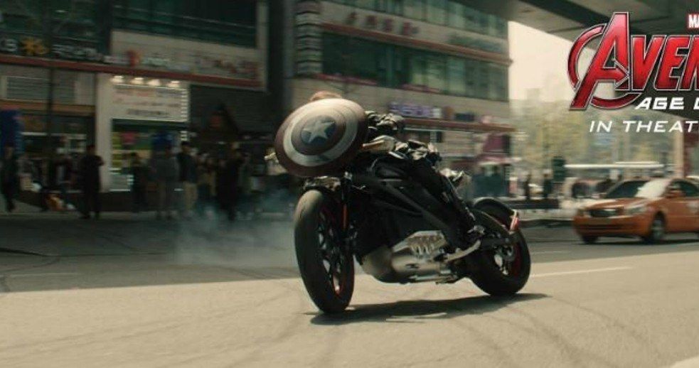Comic-Con: Black Widow Rides the New Electric Harley in Avengers 2 Photo