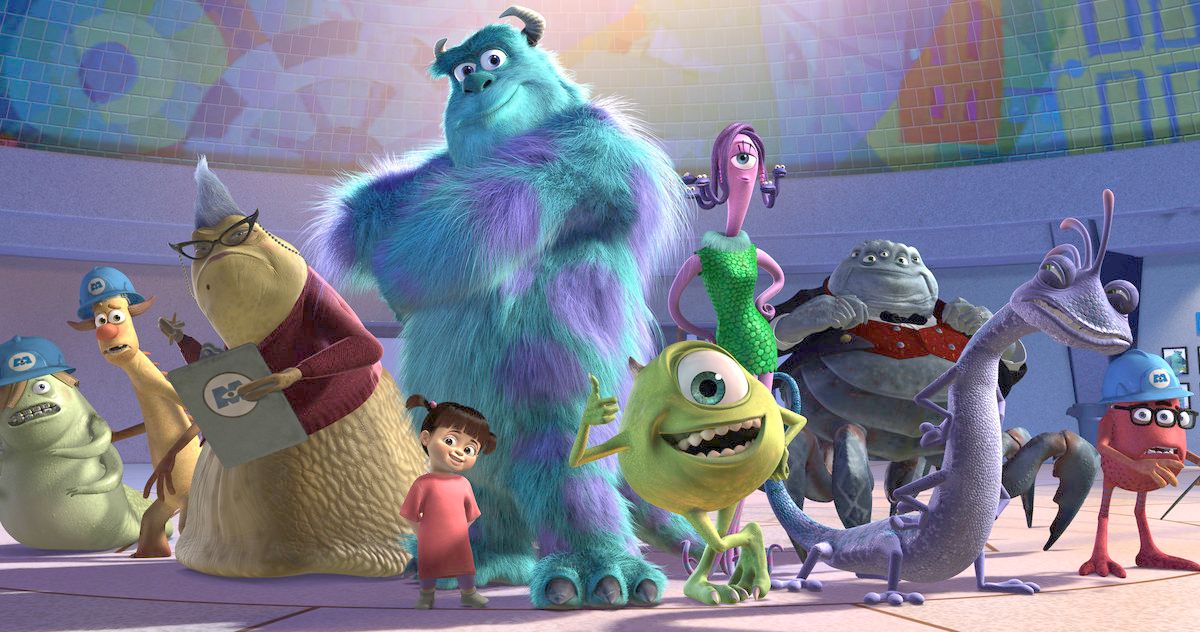 The animated cast of Monsters Inc.