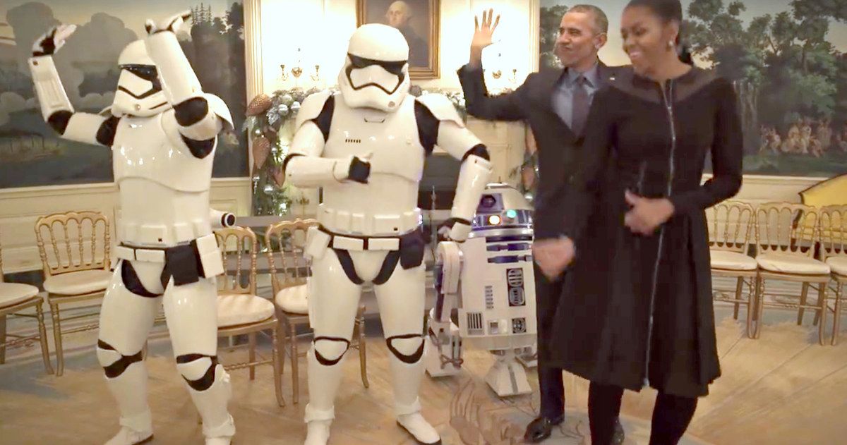 Watch the Obamas Get Down During Star Wars Day Dance Party
