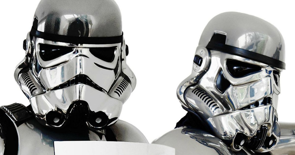 Star Wars Stormtrooper Helmet chrome Pendant necklace  6K003D Force awakens 