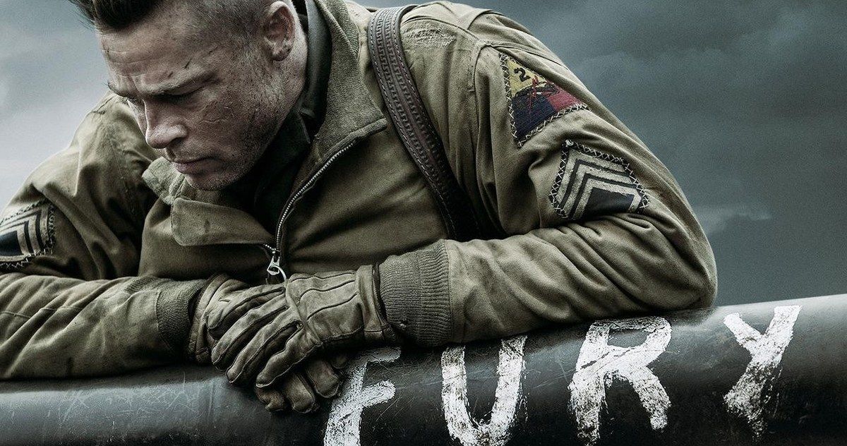 Brad Pitt Ponders the Art of War in First Fury Poster