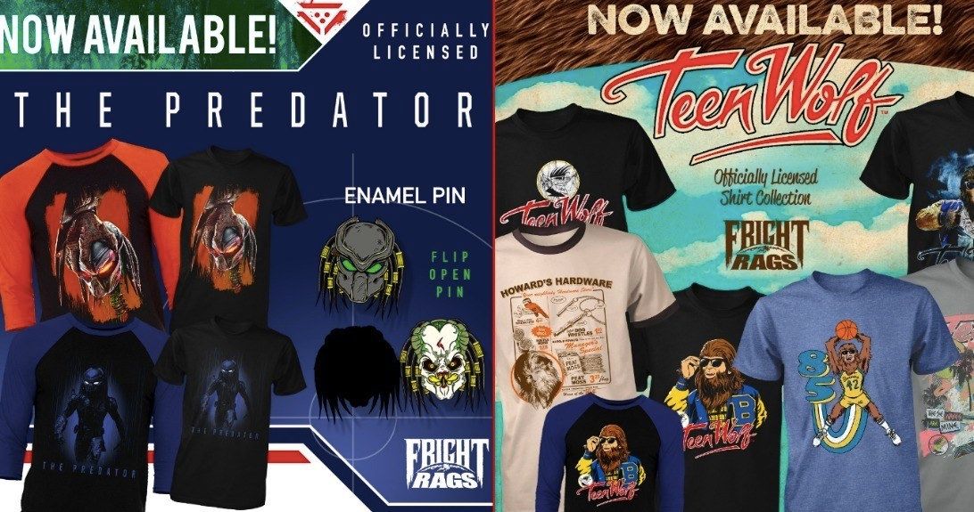 Fright Rags Unveils New The Predator, Teen Wolf &amp; Slashback Video Shirts