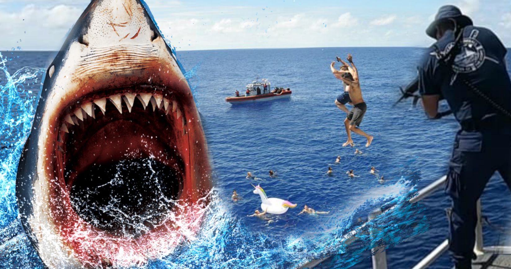 Real-life Jaws Stalks Swimmers, Gets Shot at by the Coast Guard