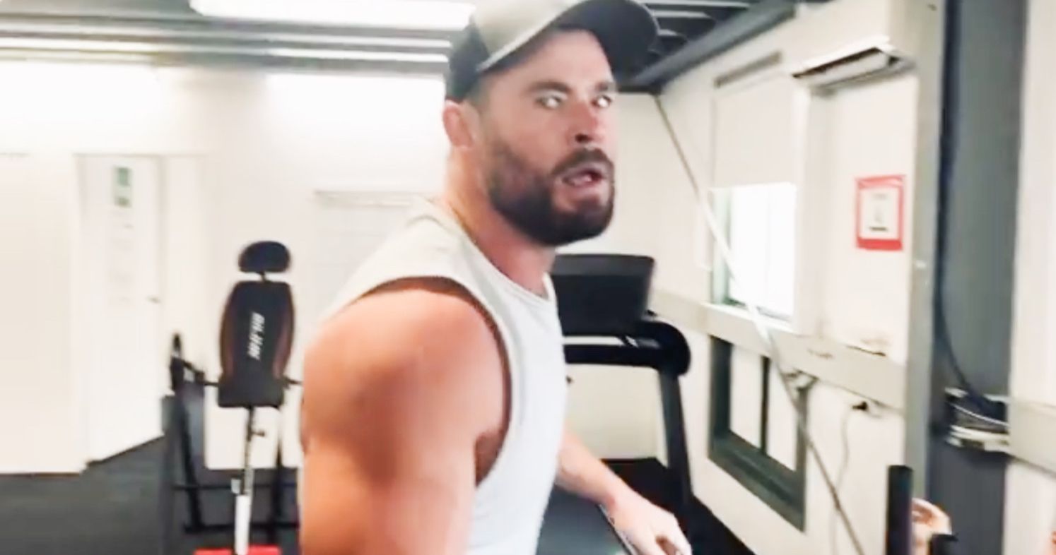 Chris Hemsworth Gets Pumped and Almost Pukes in New Thor: Love and Thunder Training Video