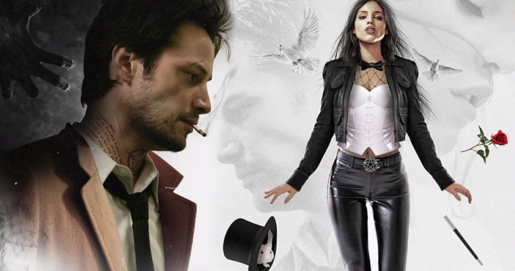 Keanu Reeves Returns as Constantine in Zatanna Movie Fan Art Featuring Eiza Gonz&#225lez