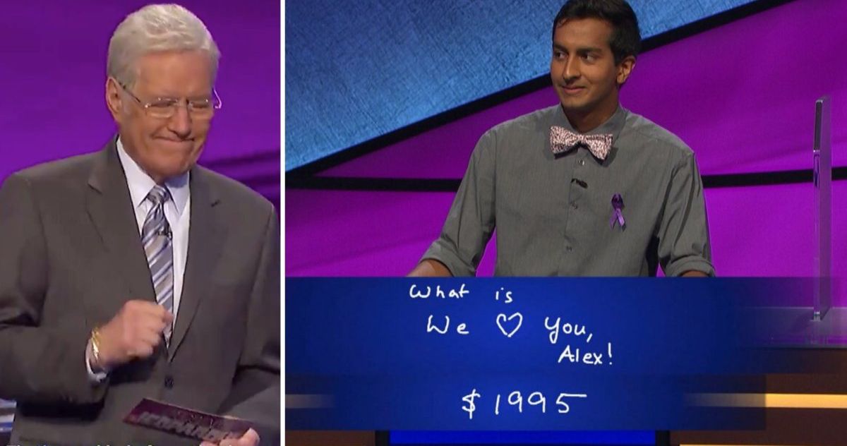 Alex Trebek Gets Emotional Over Jeopardy Contestant's Touching Final Answer