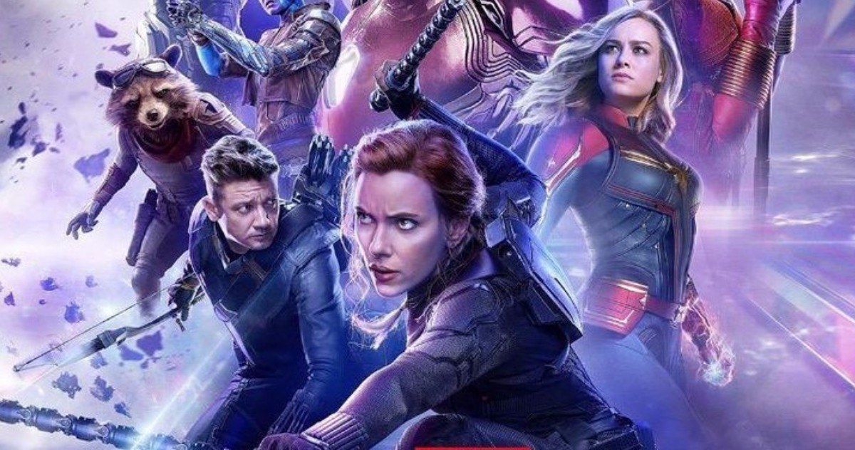 Black Widow Leads the Avengers in Russian Avengers: Endgame Poster