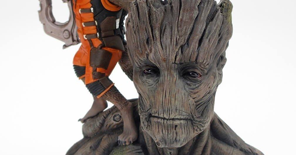 Guardians of the Galaxy: Star-Lord, Groot and Rocket Racoon Statues