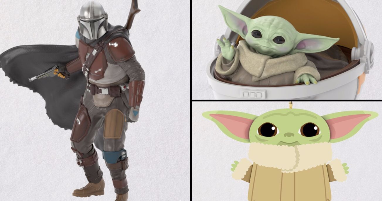 The Mandalorian and Baby Yoda Christmas Ornaments Unveiled by Hallmark