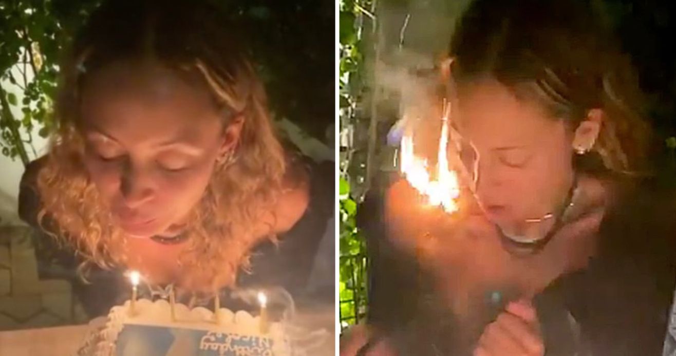 Watch Nicole Richie Celebrate 40th Birthday by Catching Her Hair on Fire