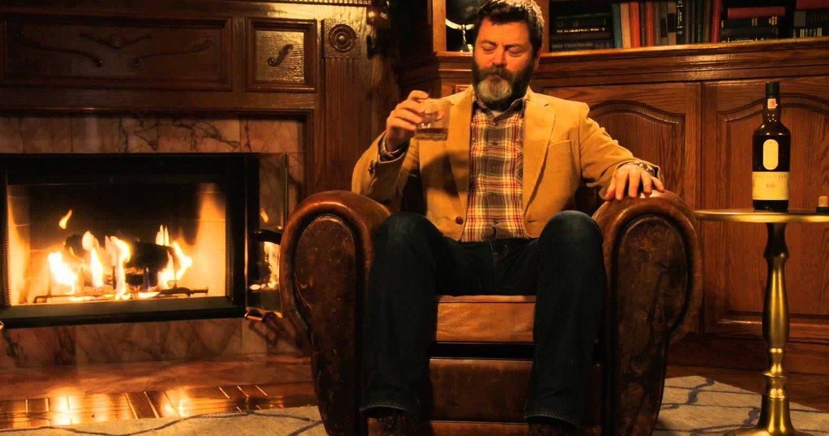 Nick Offerman Has the Only Yule Log Video You Need