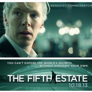 The Fifth Estate Poster with Benedict Cumberbatch and Daniel Bruhl
