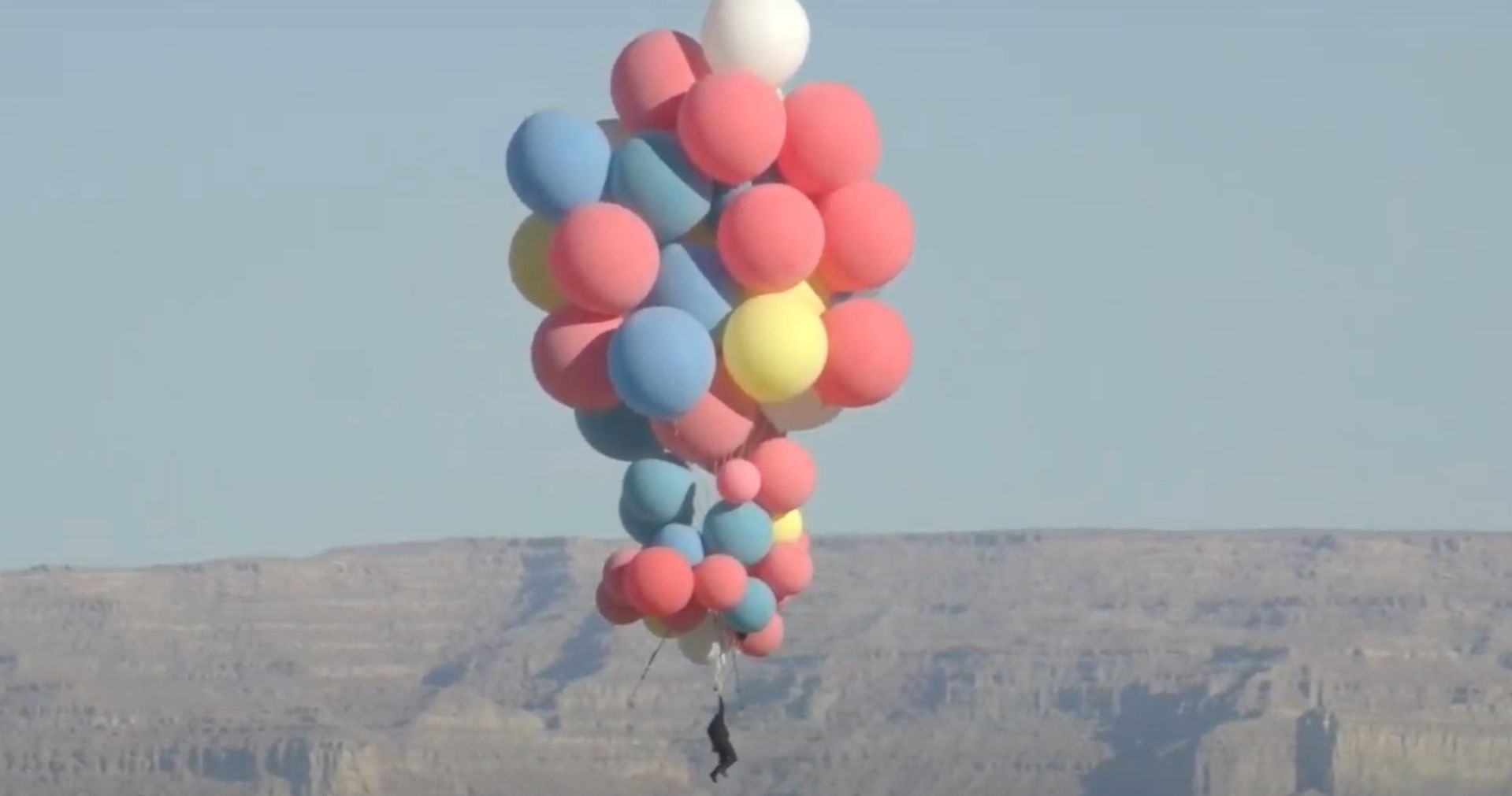 Watch as David Blaine Pulls Off Up-Inspired Flying Balloon Stunt Over Arizona