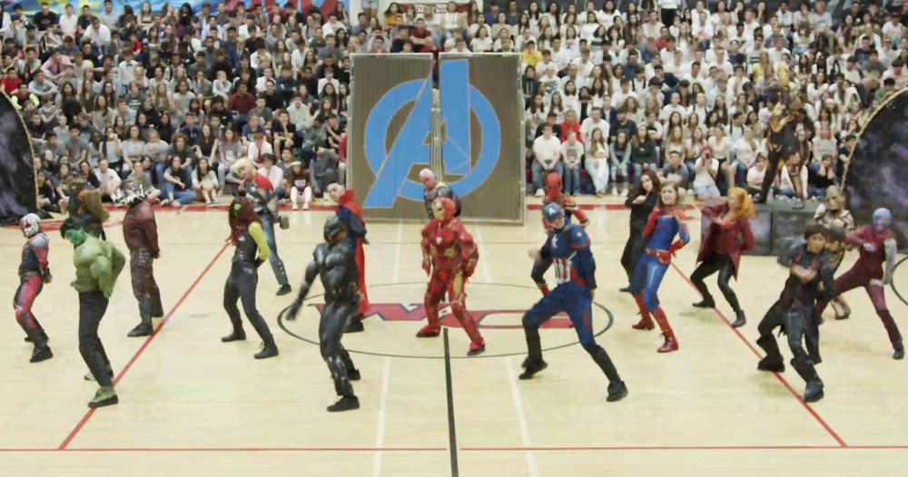 Avengers: Endgame Turns Into an Epic Dance Party in Marvel Homecoming Assembly Video