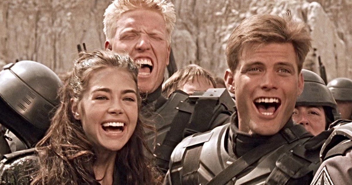 Paul Verhoeven's heavy handed politics can't be bettered than in Starship Troopers