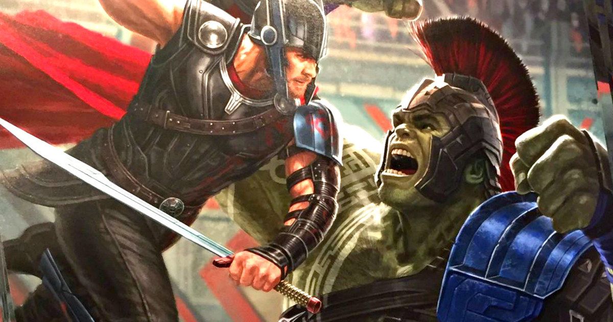 Thor Battles Gladiator Hulk in Stunning New Ragnarok Poster