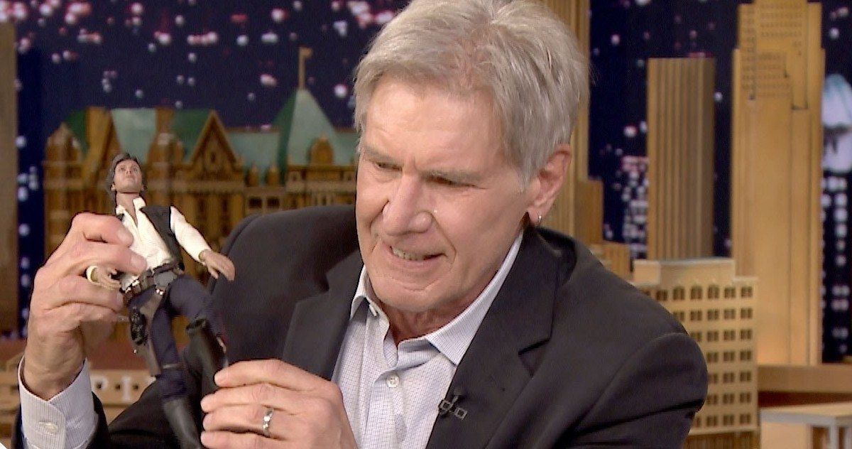 Watch Harrison Ford Reenact Star Wars 7 Injury with Han Solo Toy