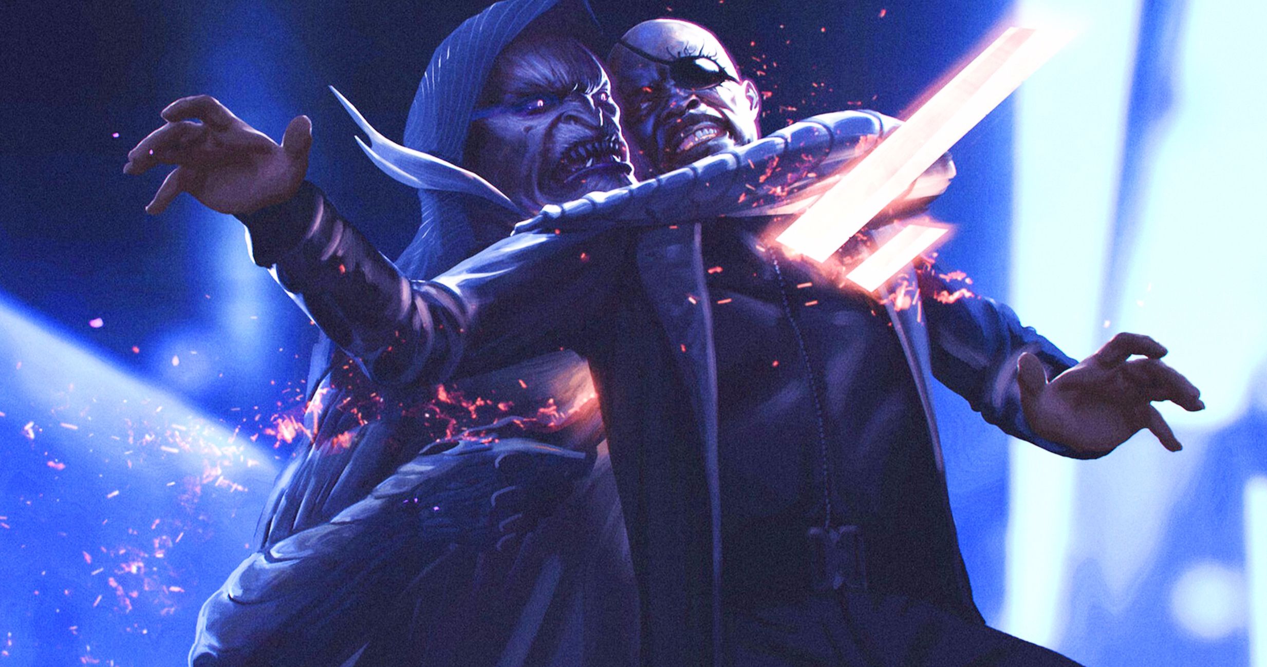 Corvus Glaive Kills Nick Fury In Wicked Avengers: Infinity War Concept Art