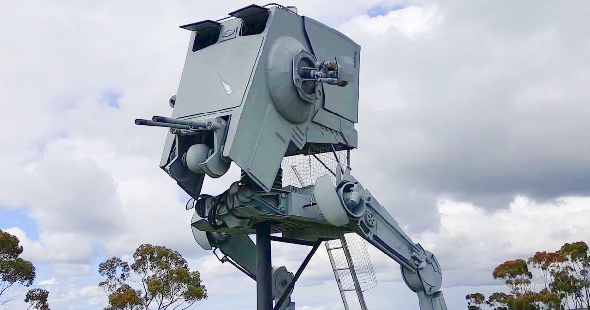 Officials Demand Star Wars Fan Remove Huge AT-ST Roadside Replica