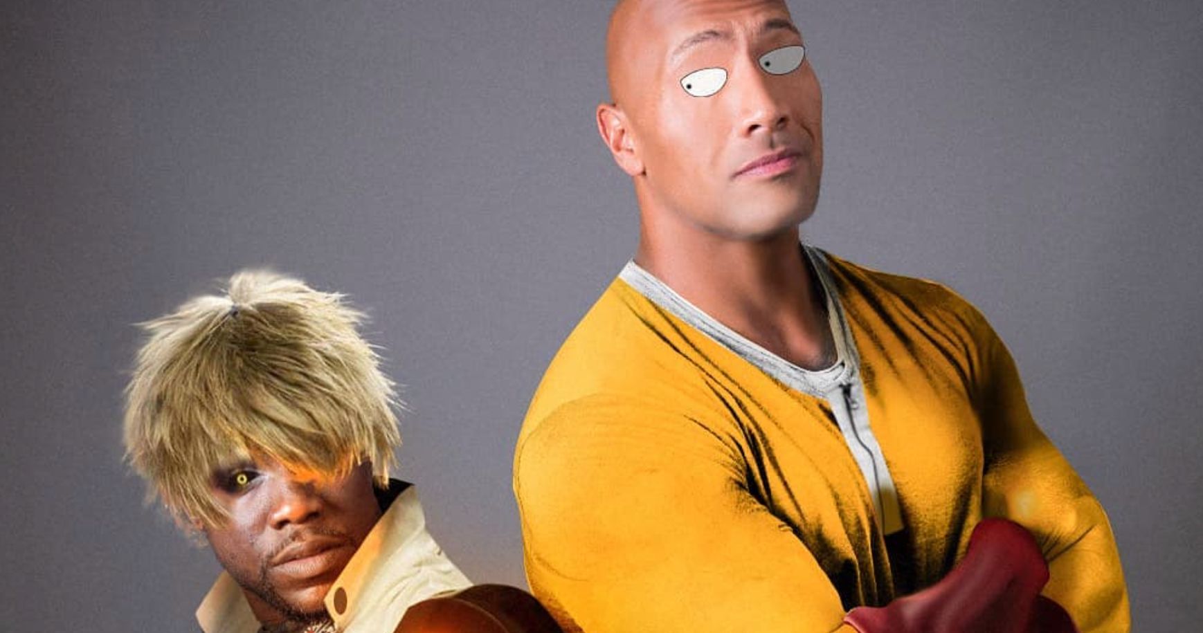 BossLogic's One Punch Man Movie Fan Art Reteams The Rock and Kevin Hart