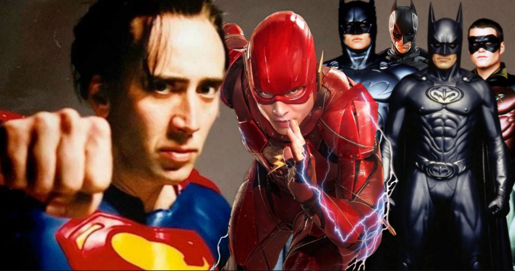The Flash Movie Wants Nicolas Cage as Superman, Bale, Kilmer, Clooney &amp; O'Donnell to Cameo?