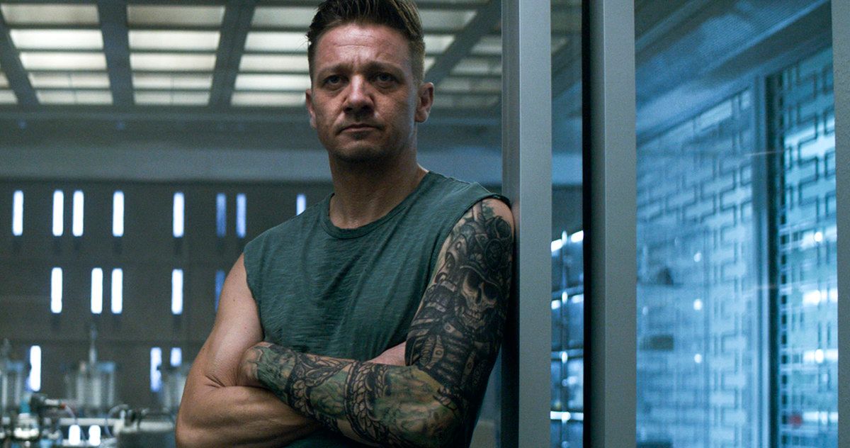 Jeremy Renner Offers Closer Look at Hawkeye's Avengers: Endgame Tattoos
