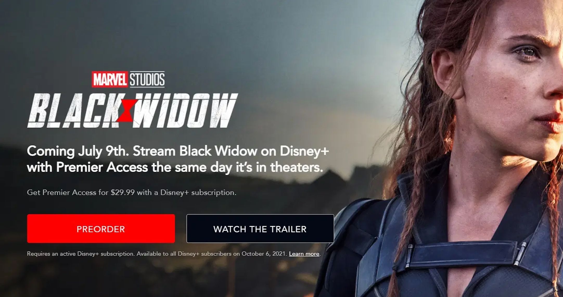 When Will Black Widow Be Free to Stream on Disney+?