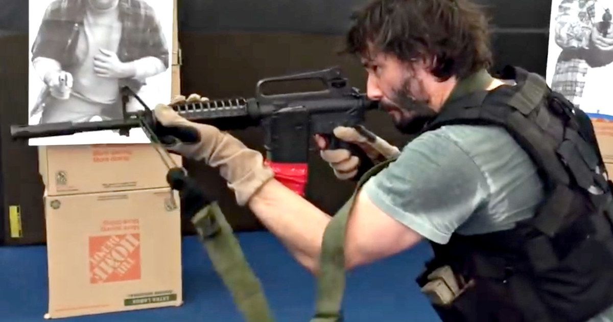 Keanu Reeves Goes Gun Training in New John Wick 2 Video