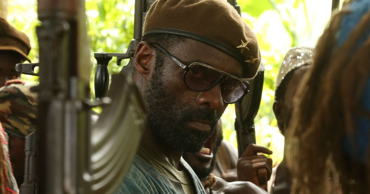 Idris Elba as the commandant in Beasts of No Nation