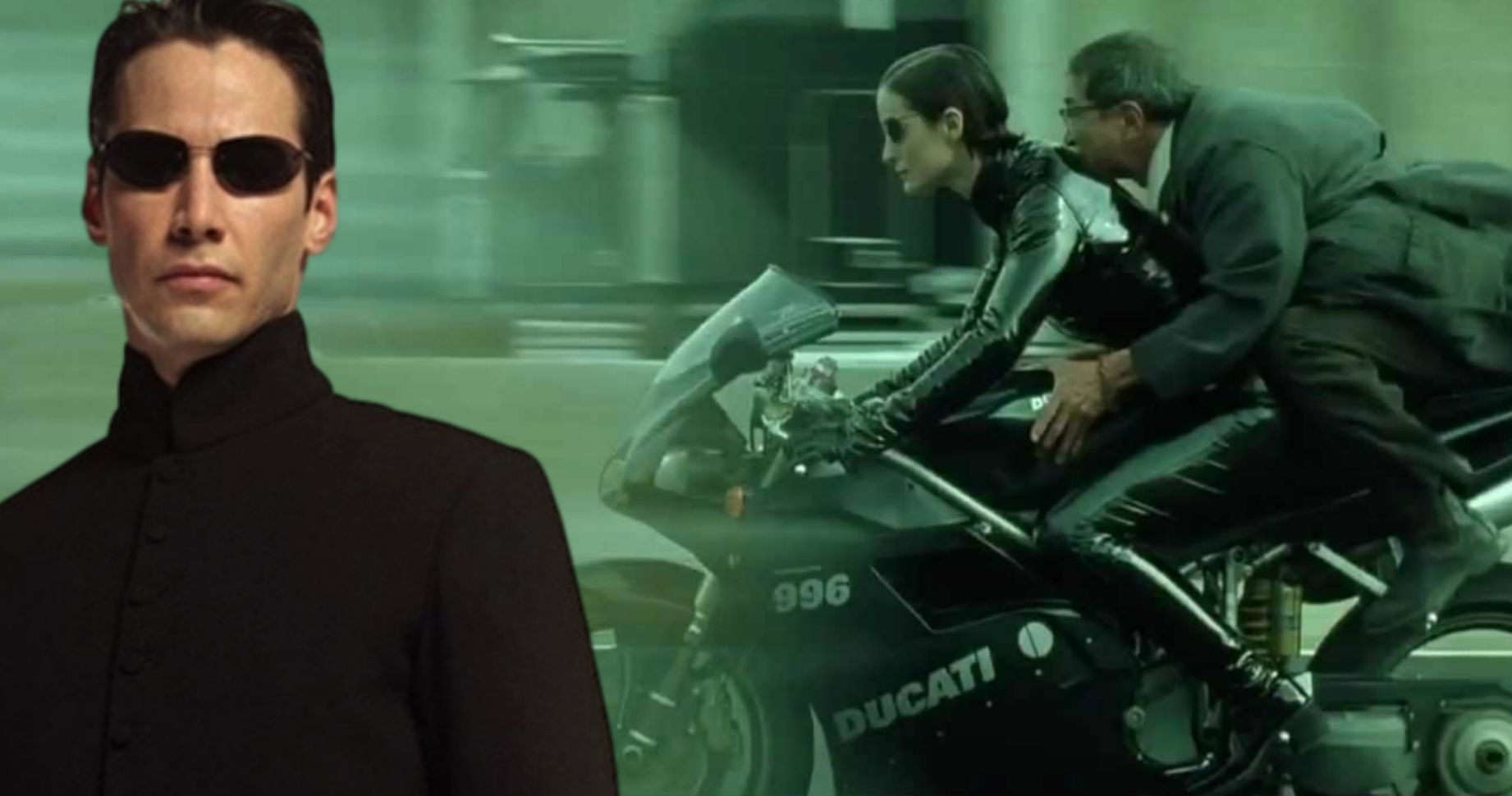The Matrix 4 Set Video Puts Keanu Reeves and Carrie-Anne Moss on a Motorcycle