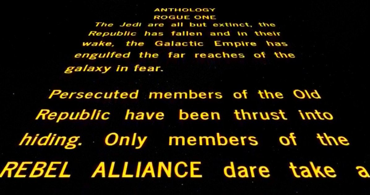 This Rogue One Fan-Made Opening Crawl Is Perfect