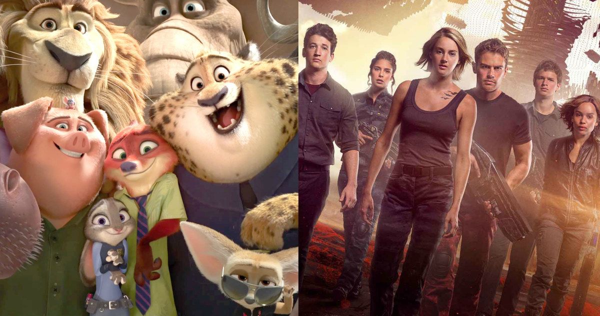 Zootopia Crushes Divergent: Allegiant at the Box Office with $38M