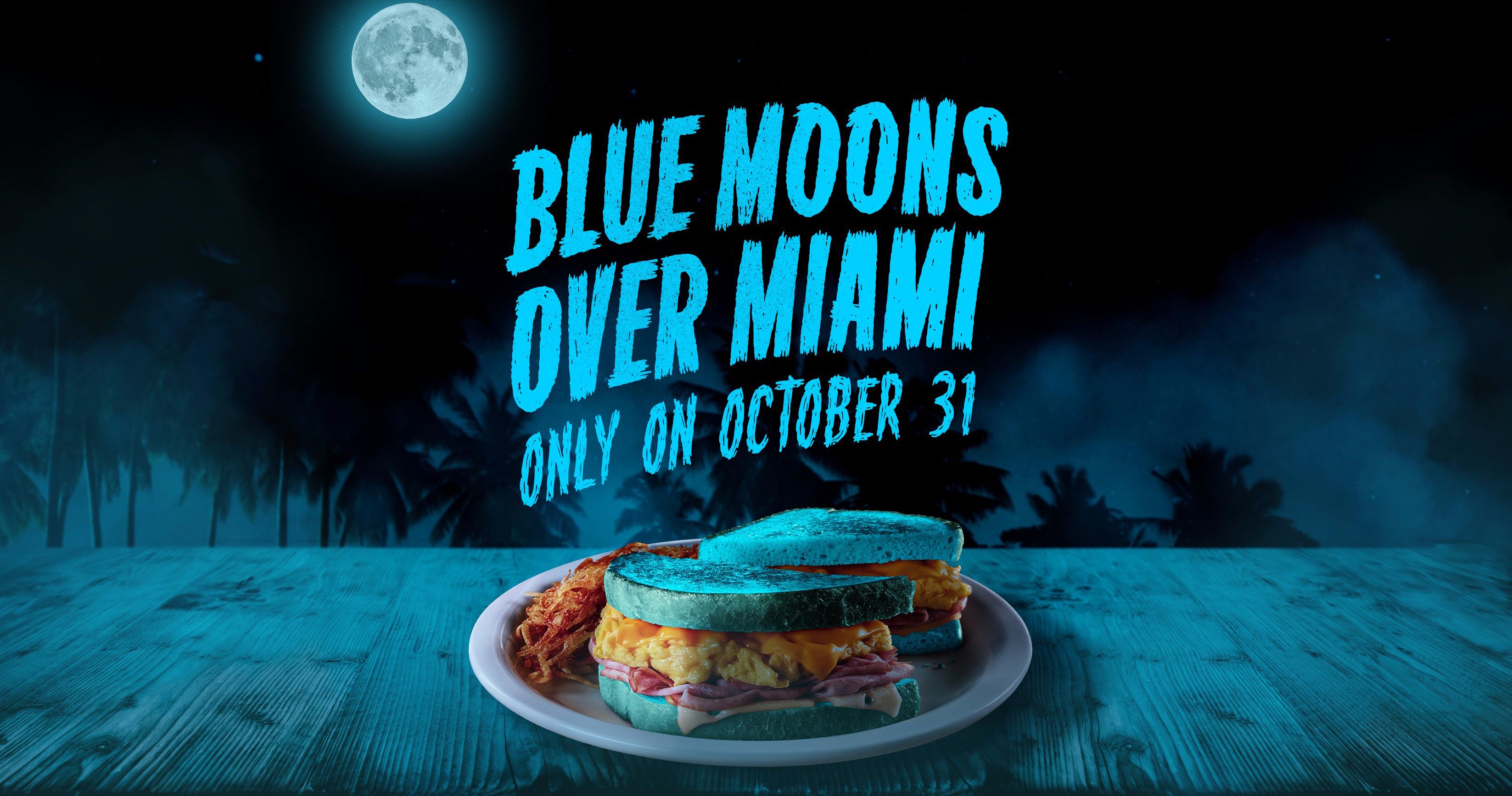 Denny's Blue Moons Over My Hammy Puts a Spooky Twist on Breakfast This Halloween