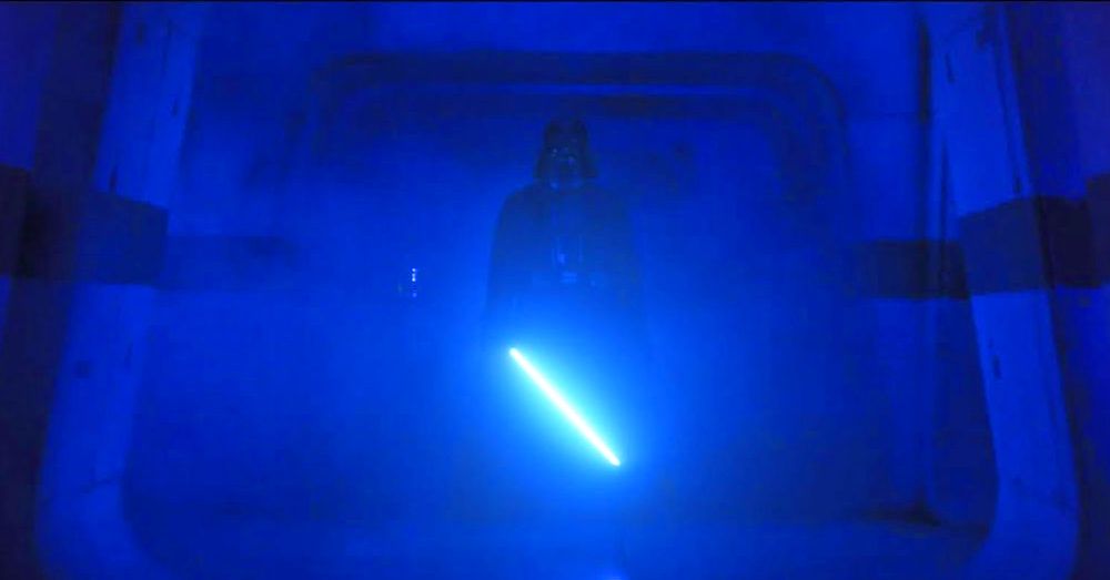 Darth Vader's Big Rogue One Scene Hits Different with a Blue Lightsaber