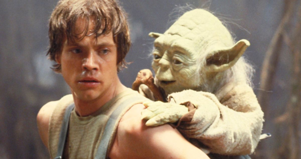 Yoda on Lukes back