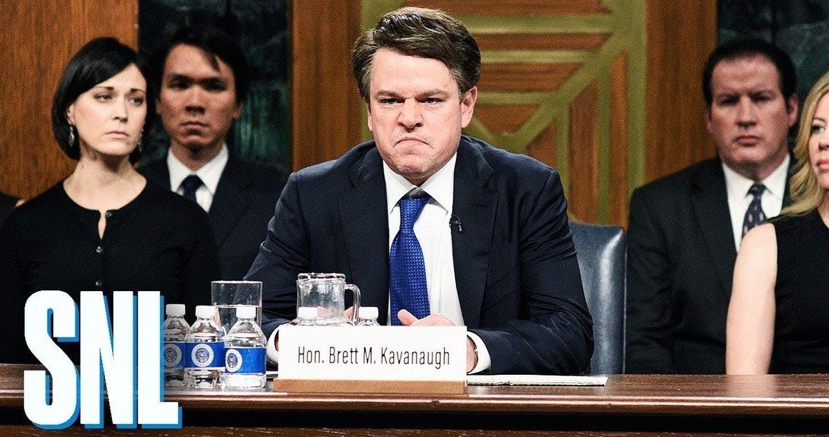 Matt Damon Is a Beer Chugging, Rage Fueled Brett Kavanaugh in SNL Cold Open