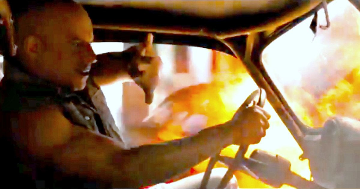 Dom Drives a Flaming Car in Crazy Fate of the Furious Sneak Peek