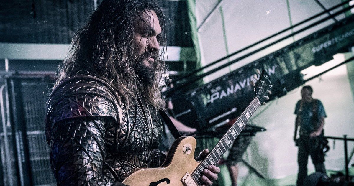 Aquaman Rocks Out in New Justice League Set Photo