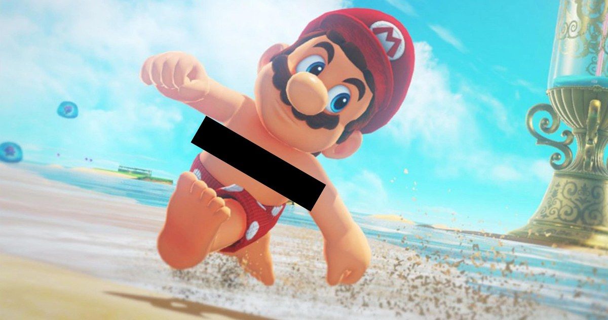 Mario fans can't get over his nipples as he goes shirtless for