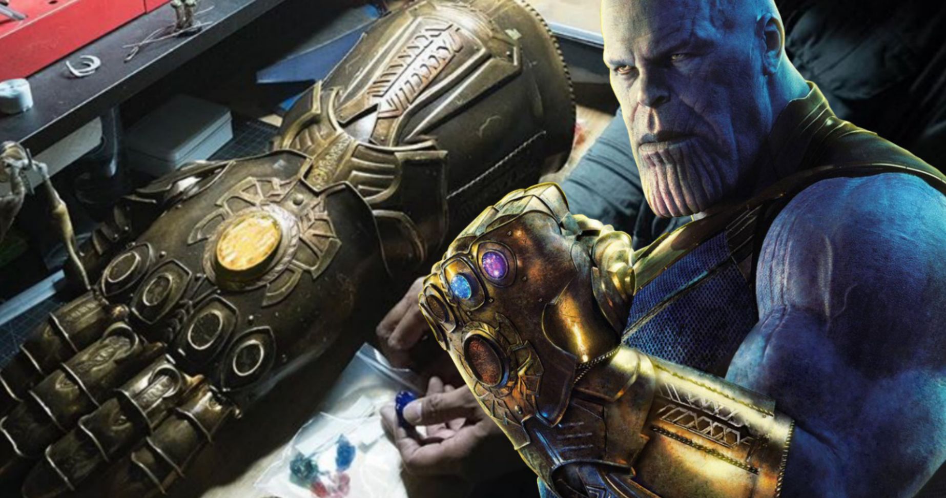 Thanos' Infinity Gauntlet Comes Together In Avengers: Infinity War Props Photo