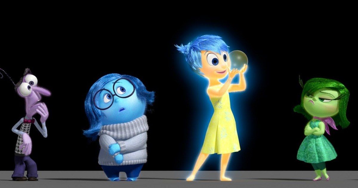 Different colored emotions in Pixar's Inside Out
