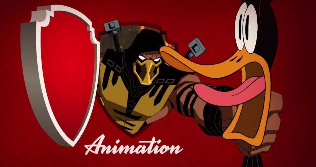 Daffy Duck Dies by Scoprion Fatality in Mortal Kombat Animated Movie Opening Logo