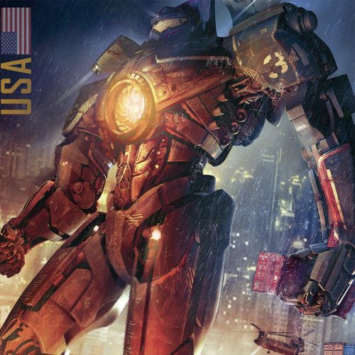Pacific Rim Poster with American Jaeger Gipsy Danger