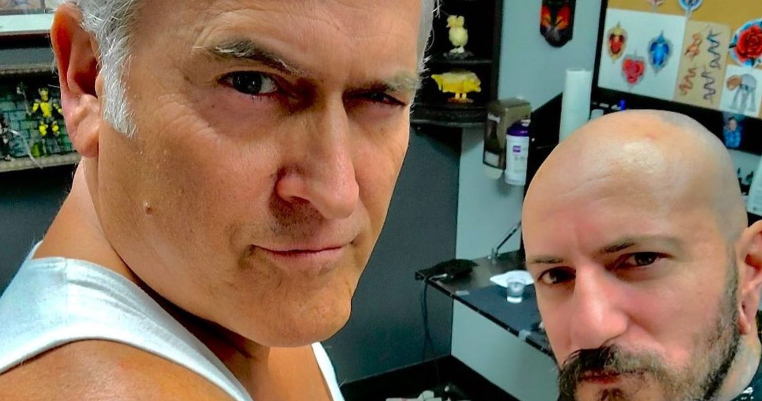 Bruce Campbell Gets Campbell Family Crest as His First Tattoo