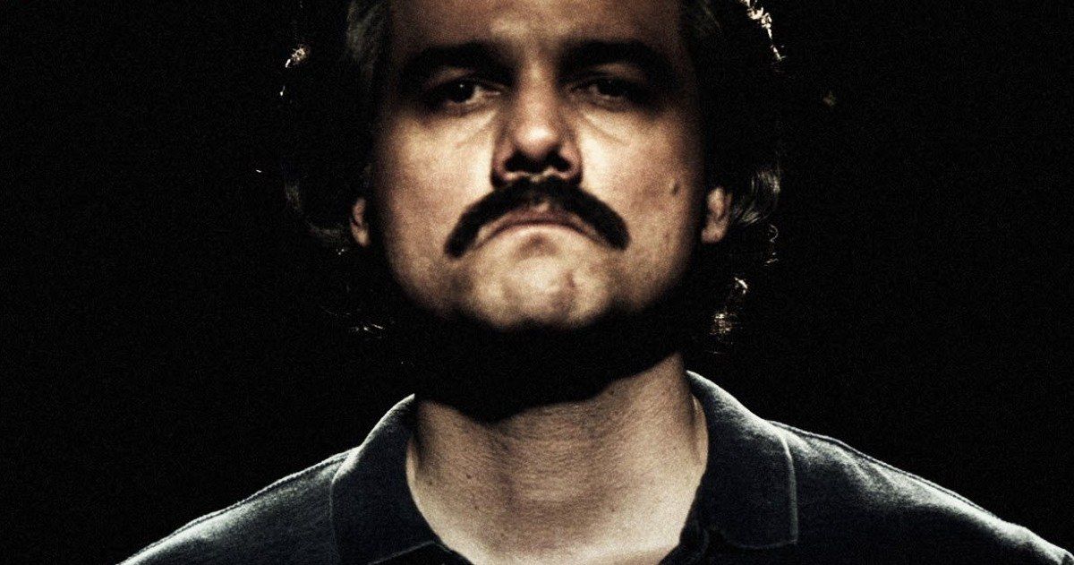 Pablo Escobar on the Narcos poster