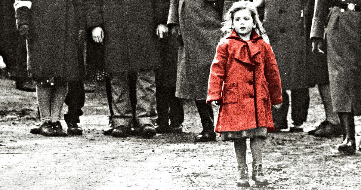 The little girl in red in Schindler's List