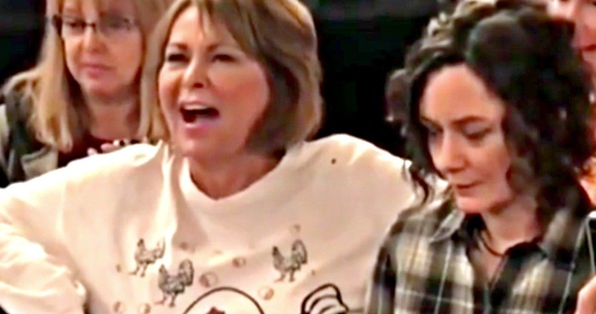 Roseanne Chicken Shirt Returns as Cast Watches New Show Opening